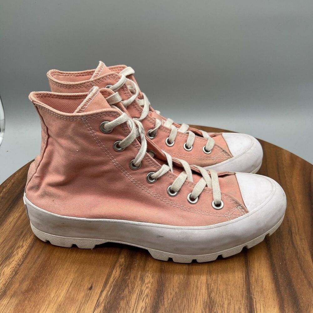Converse Chuck Taylor CTAS Shoes Womens 8 Pink Lugged Casual Comfort Skate